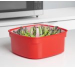 Boîte pour micro-ondes MEDIUM STEAMER, 2,4 l, rouge