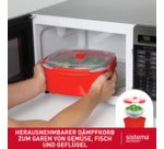 Boîte pour micro-ondes MEDIUM STEAMER, 2,4 l, rouge