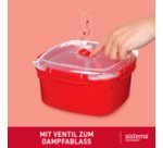 Boîte pour micro-ondes MEDIUM STEAMER, 2,4 l, rouge