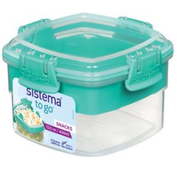 Snackdoos SNACKS TO GO, 400 ml, muntgroen