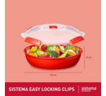 Boîte pour micro-ondes MICROWAVE, 1,29 l, rouge