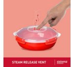 Boîte pour micro-ondes MICROWAVE, 1,29 l, rouge