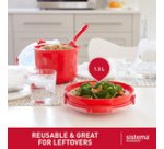 Boîte pour micro-ondes MICROWAVE, 1,29 l, rouge