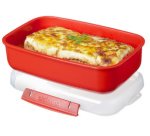 Boîte pour micro-ondes RECTANGULAR, 1,25 l, rouge