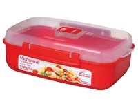 Magnetronbox RECTANGULAR, 1,25 l, rood