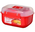 Boîte pour micro-ondes RECTANGULAR, 525 ml, rouge