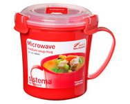 Boîte pour micro-ondes MEDIUM SOUP MUG, 650ml, rouge