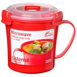 Boîte pour micro-ondes MEDIUM SOUP MUG, 650ml, rouge