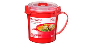 Doos voor magnetron MEDIUM SOUP MOK, 650ml, rood