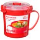 Doos voor magnetron MEDIUM SOUP MOK, 650ml, rood