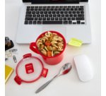 Boîte pour micro-ondes MEDIUM SOUP MUG, 650ml, rouge