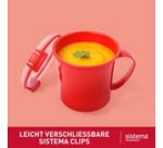 Boîte pour micro-ondes MEDIUM SOUP MUG, 650ml, rouge