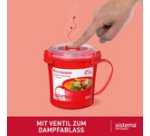 Boîte pour micro-ondes MEDIUM SOUP MUG, 650ml, rouge
