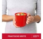 Boîte pour micro-ondes MEDIUM SOUP MUG, 650ml, rouge