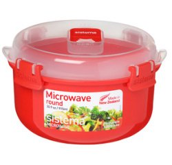 Doos voor magnetron ROUND, 915 ml, rood