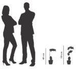 Plante artificielle 'orchidée', (H)400 mm, blanc