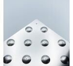 Dalle podotactile SEBALU en Alumium brut - 600 x 412 mm - Int