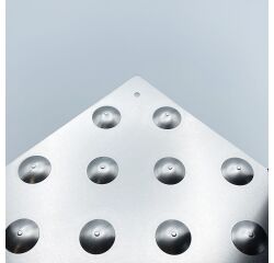 Dalle podotactile SEBALU en Alumium brut - 600 x 412 mm - Int