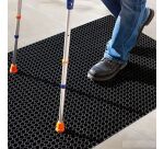 Tapis Caillebotis caoutchouc normes PMR 91x152 cm