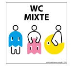 Panneau Homme+Femme+PMR + WC Mixte PacNorm