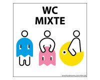Panneau Homme+Femme+PMR + WC Mixte PacNorm