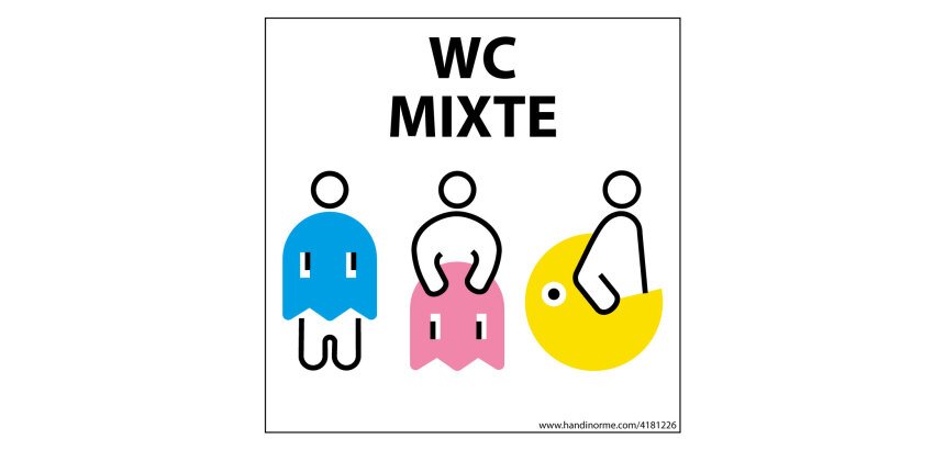 Panneau Homme+Femme+PMR + WC Mixte PacNorm