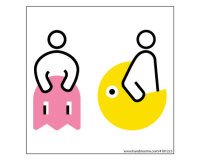 Panneau Femme+PMR PacNorm - 125 x 125 mm