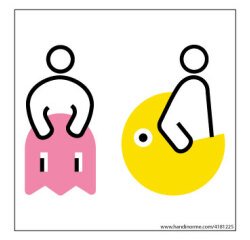 Panneau Femme+PMR PacNorm - 125 x 125 mm