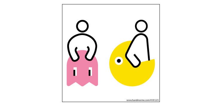 Panneau Femme+PMR PacNorm - 125 x 125 mm