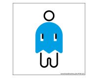 Panneau picto Homme PacNorm