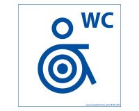 Panneau PRM + WC Marinière - 125 x 125 mm