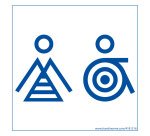 Panneau Femme+PMR Marinière