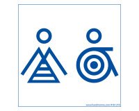 Panneau Femme+PMR Marinière