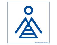 Panneau picto Femme Marinière - 125 x 125 mm