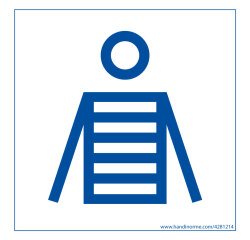 Panneau picto Homme Marinière