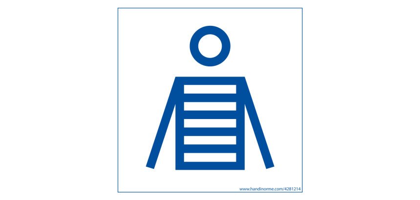 Panneau picto Homme Marinière