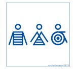 Panneau Homme+Femme+PMR Marinière - fond blanc