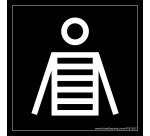 Panneau picto Homme Marinière - fond noir