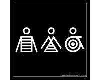 Panneau Homme+Femme+PMR Marinière - fond noir