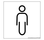 Panneau picto Homme Nessa