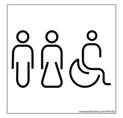 Panneau Homme+Femme+PMR Nessa