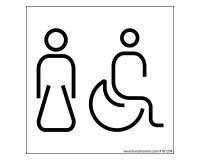 Panneau Femme+PMR Nessa