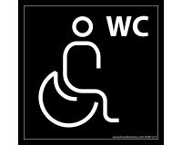 Panneau PRM + WC Meri - 125 x 125 mm