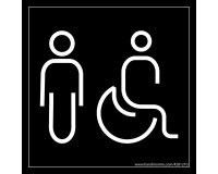 Panneau Homme+PMR Meri - 125 x 125 mm