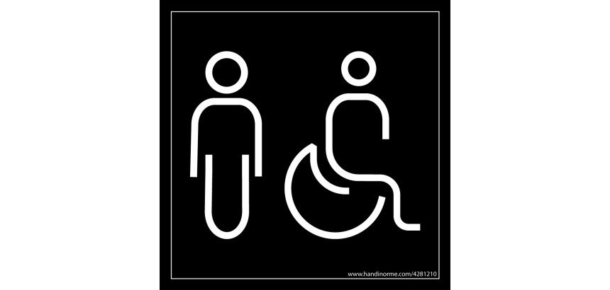 Panneau Homme+PMR Meri - 125 x 125 mm