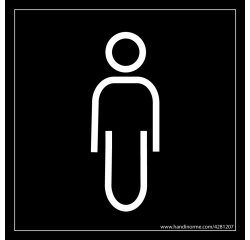 Panneau picto Homme Meri