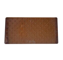 Dalle podotactile en acier corten
