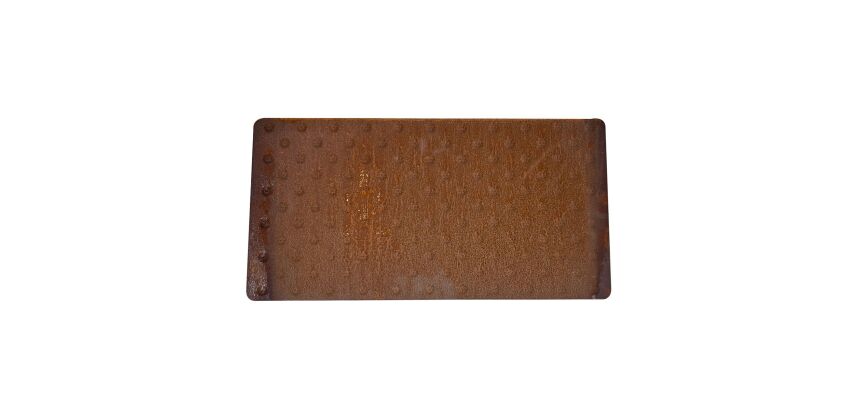 Dalle podotactile en acier corten
