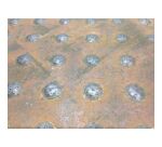 Dalle podotactile en acier corten
