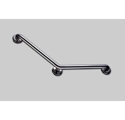 Barre d'appui coudée 135° acier inoxydable 3 points